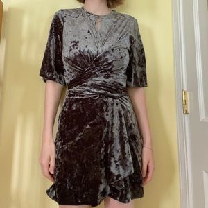 Zara crushed velvet dress